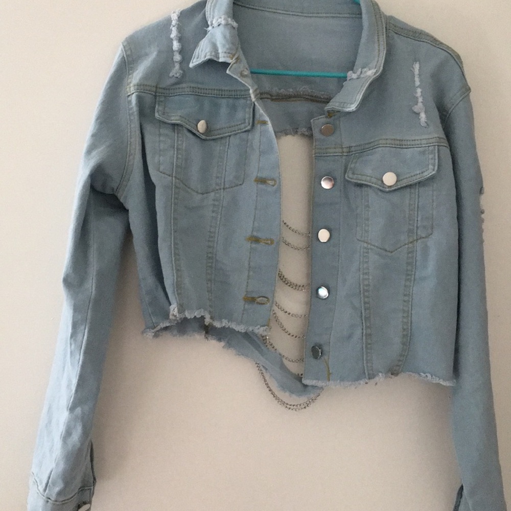 Half jean jacket
